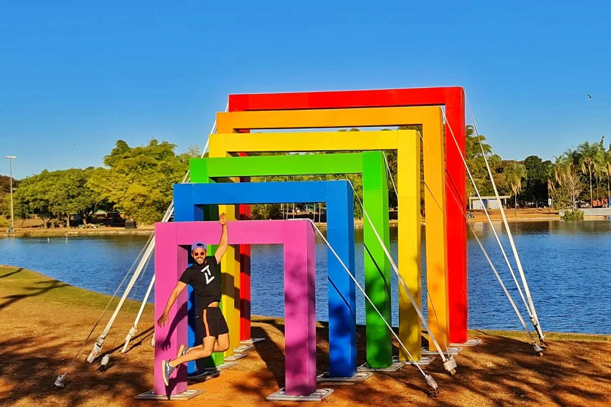 Parque da Cidade também teve uma intervenção colorida Parque da Cidade também teve uma intervenção colorida