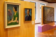 Ao todo, 16 obras de Tarsila do Amaral estão exibidas na mostra Ao todo, 16 obras de Tarsila do Amaral estão exibidas na mostra