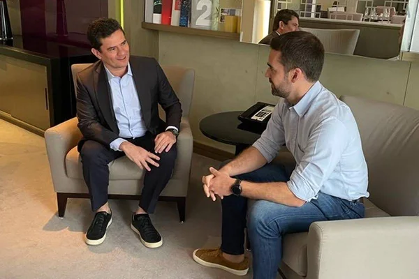 sérgio moro e eduardo leite, em encontro para falar de política