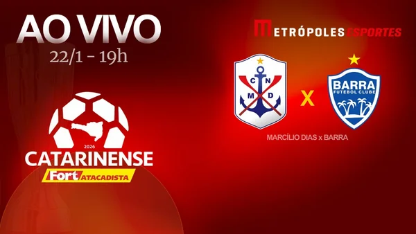 Catarinense 2026: assista Marcílio Dias x Barra ao vivo no YouTube