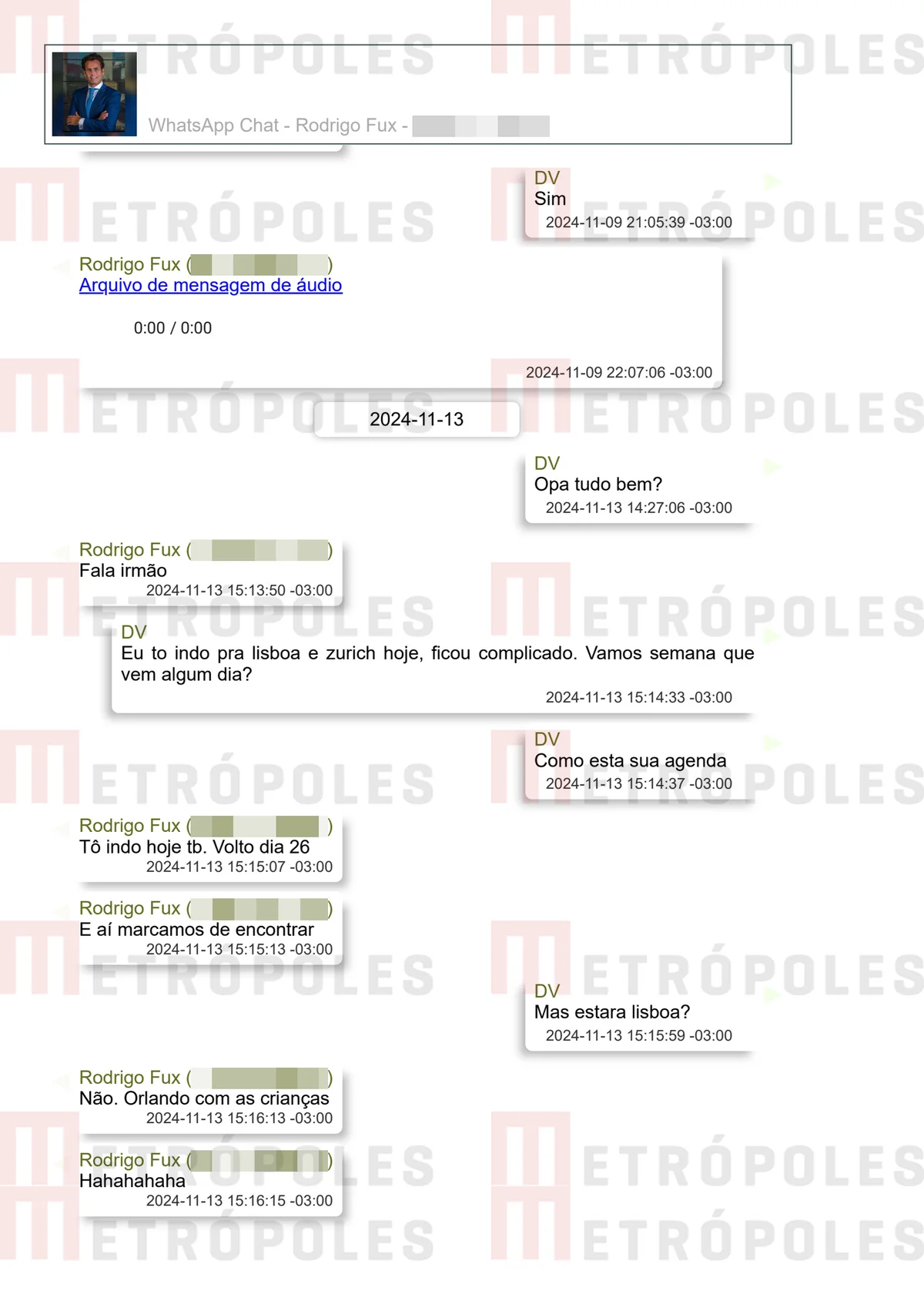 Filho de Fux ofereceu tapete vermelho a Vorcaro; veja prints das conversas - imagem 8 Filho de Fux ofereceu tapete vermelho a Vorcaro; veja prints das conversas - imagem 8