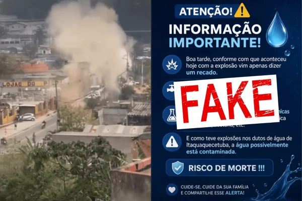 Colagem colorida de bueiros explodindo durante incêndio em fábrica de solventes - Metrópoles