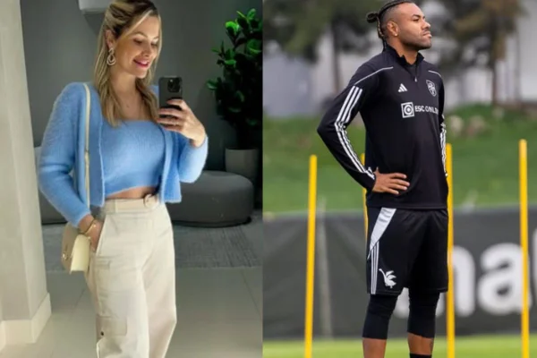 Leticia Nogueira e o jogador Cassino Dias
