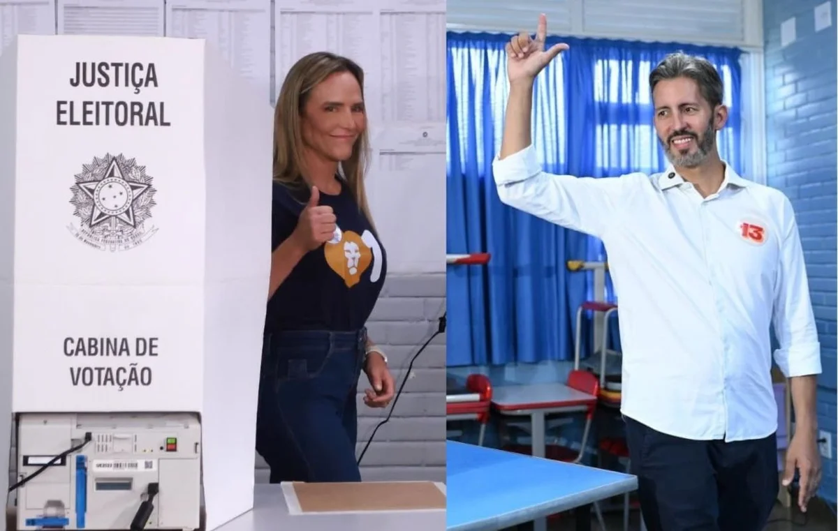Celina Leão e Leandro Grass em votação Celina Leão e Leandro Grass em votação