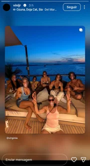 Após se declarar, Vini Jr. publica homenagem de Virginia e amigos Após se declarar, Vini Jr. publica homenagem de Virginia e amigos