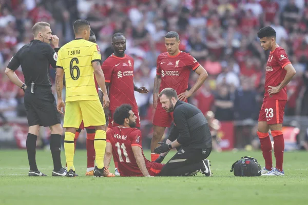 Salah, em jogo do Liverpool