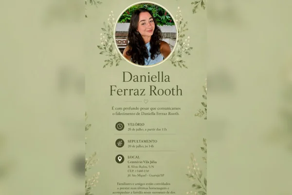 Imagem colorida de post com informações do velório da nutricionista que morreu durante acidente de carro nesse domingo (19/7) - Metrópoles