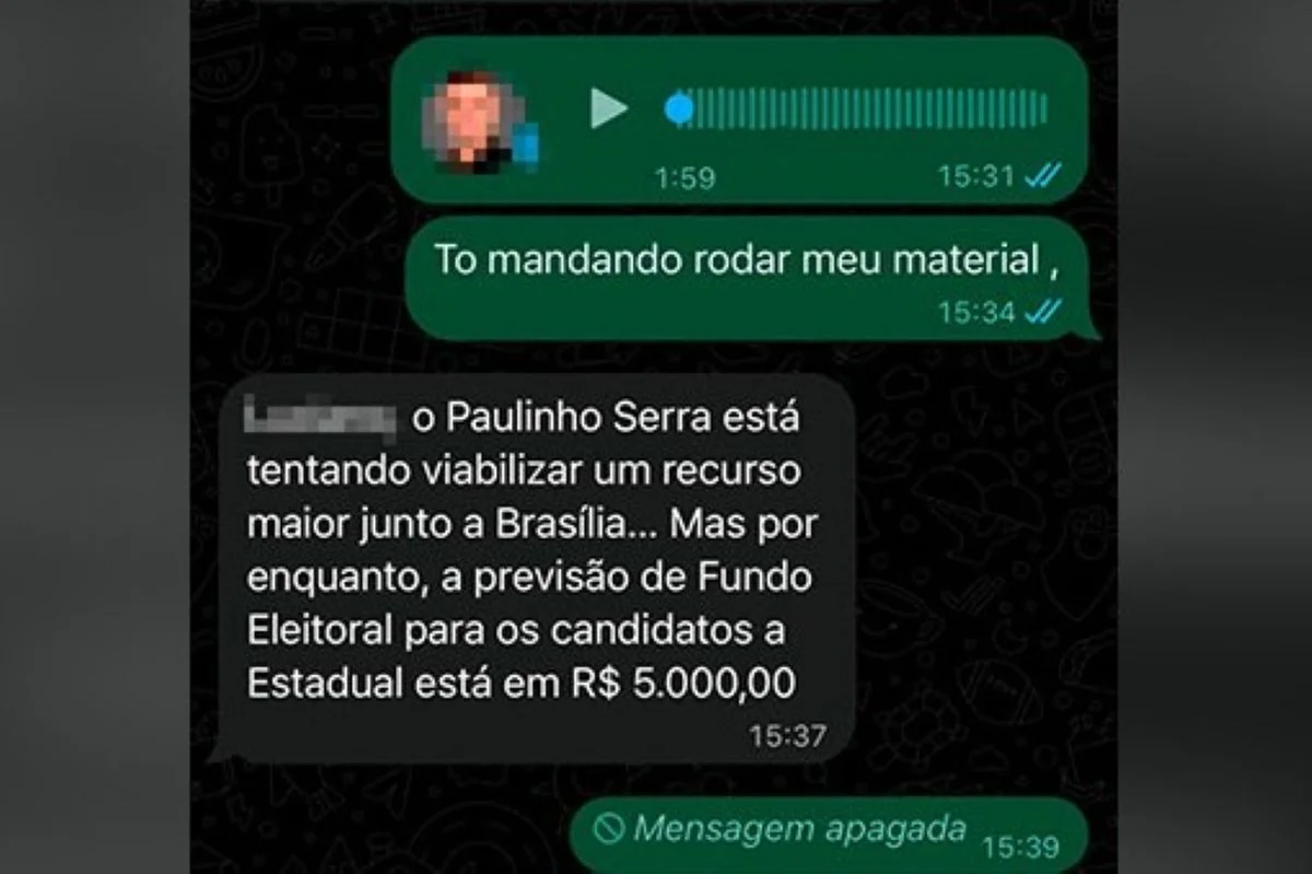 Assessor explica a candidato que presidente estadual do PSDB está tentando viabilizar recursos para a campanha Assessor explica a candidato que presidente estadual do PSDB está tentando viabilizar recursos para a campanha