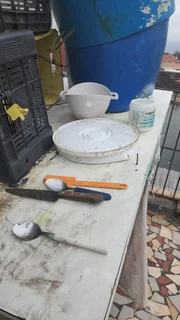 Local onde o produto era pintado pelo acusado antes de ser comercializado