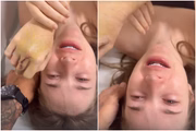 Sammy chorou ao mostrar os pontos no dedo Sammy chorou ao mostrar os pontos no dedo