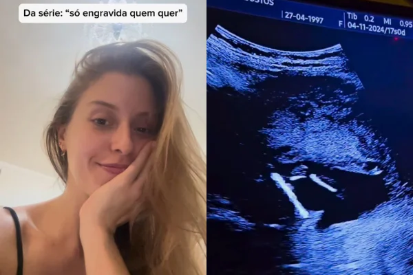 Mesmo usando DIU, Letizia Bustos descobriu que está grávida de seu primeiro filho. “Era a hora de a criança vir”, brincou a mãe - Metrópoles