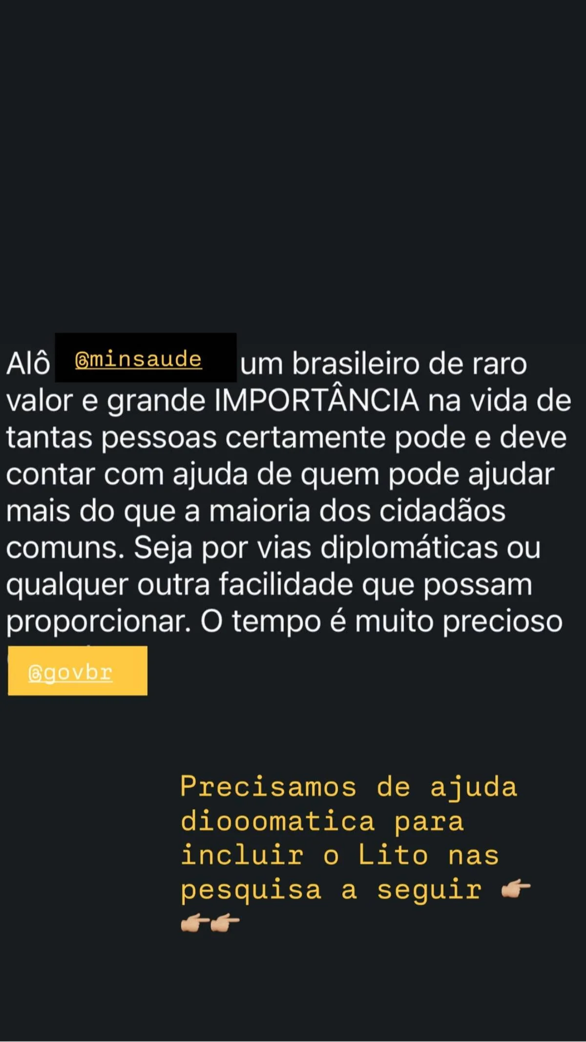 Pedido de ajuda da esposa d Lito Sousa nas redes sociais Pedido de ajuda da esposa d Lito Sousa nas redes sociais