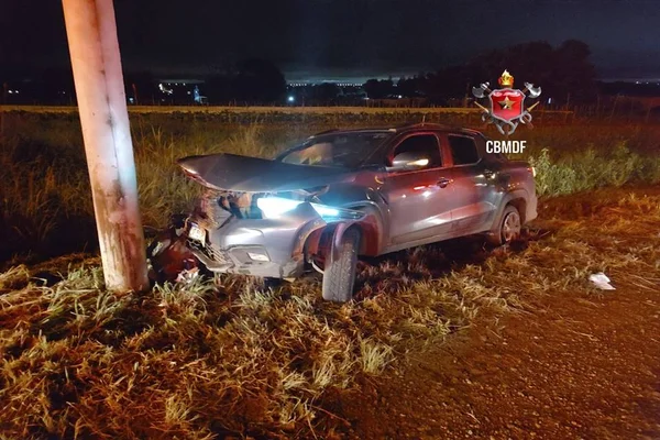 Avô morre e três crianças ficam feridas em acidente na DF-445