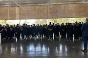 Estudantes da Acadepol acompanham o velório de Rafael Moura, policial civil morto pela Rota