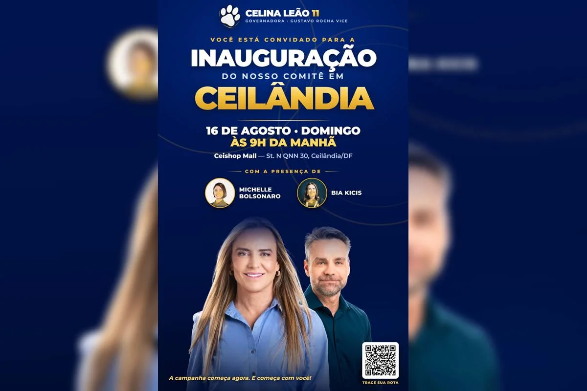 Primeiro ato oficial de campanha de Celina será realizado em Ceilândia Primeiro ato oficial de campanha de Celina será realizado em Ceilândia