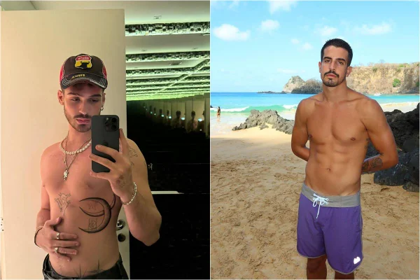 João Guilherme sem camisa e Enzo Celulari sem camisa - Metrópoles