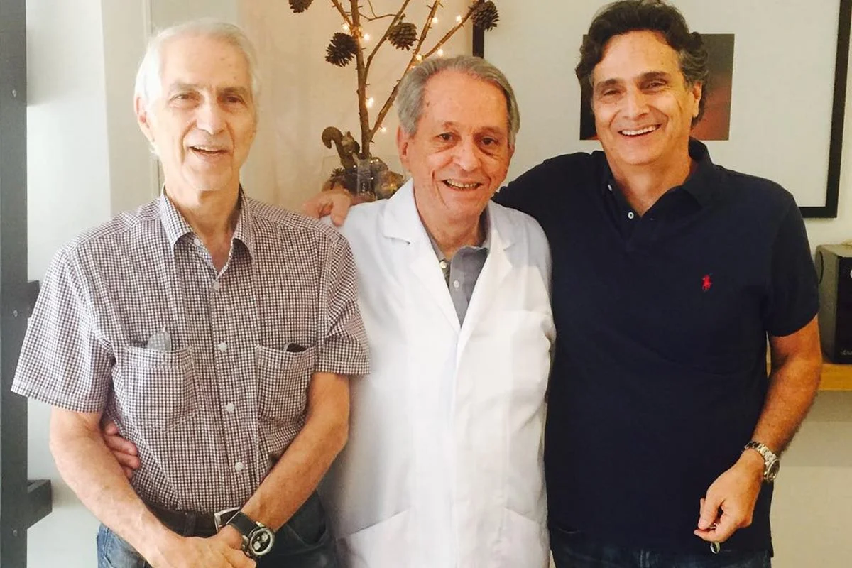 Chico ao lado dos amigos, Alexis e Nelson Piquet Chico ao lado dos amigos, Alexis e Nelson Piquet