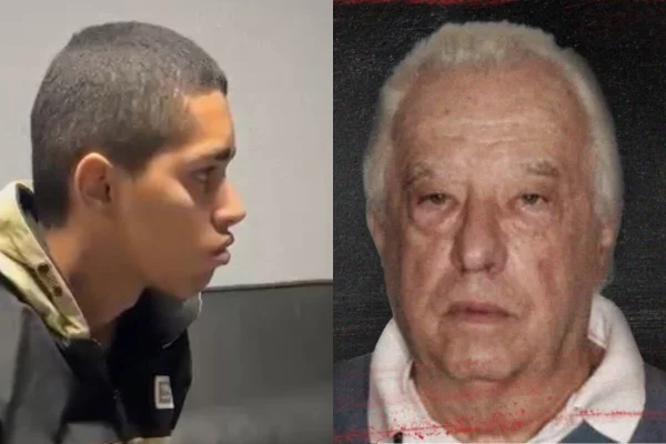 Esquerda, jovem pardo de perfil e semblante cabisbaixo. Direita, outro quadro, idoso de cabelos curtos, brancos, sem barba - Metrópoles