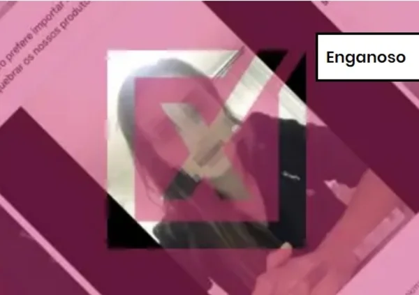 Montagem colorida de apuração do projeto comprova sobre tuite enganoso