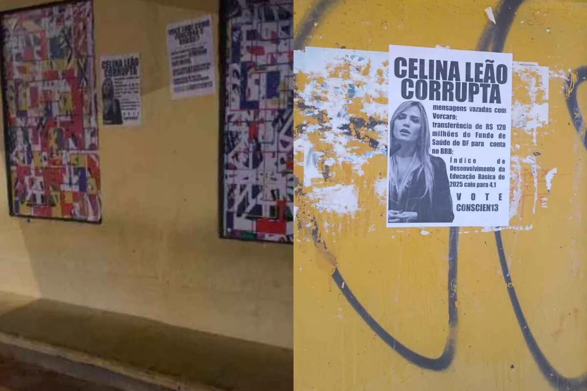 Cartazes com ofensas contra a governadora foram colocados em paradas de ônibus do DF Cartazes com ofensas contra a governadora foram colocados em paradas de ônibus do DF