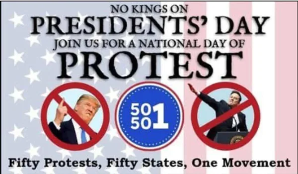 Protestos contra Trump. Imagem colorida