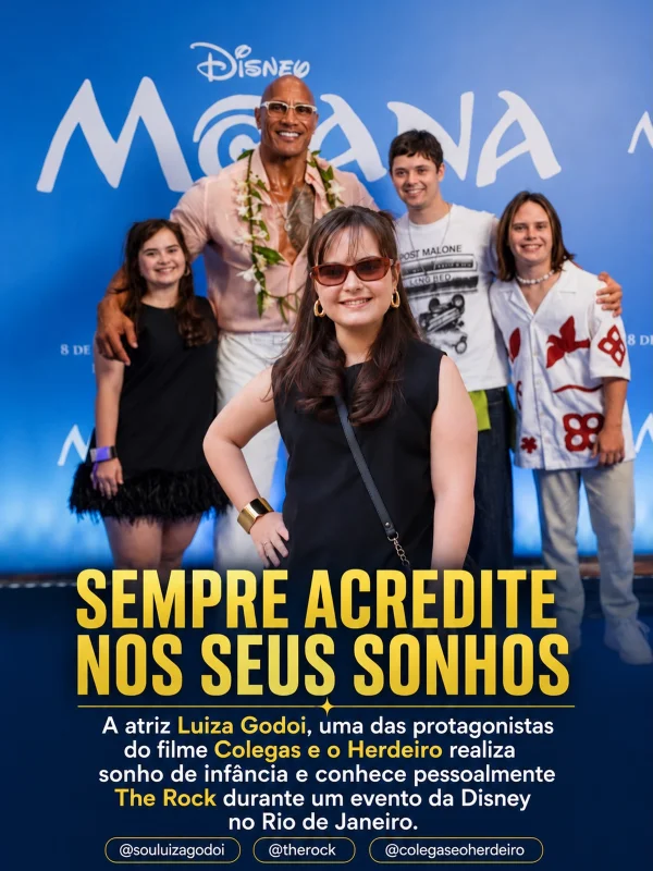 Atores com síndrome de Down conhecem The Rock após campanha nas redes - destaque galeria Atores com síndrome de Down conhecem The Rock após campanha nas redes - destaque galeria