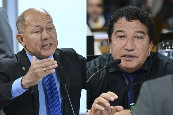 Deputado Coronel Chrisóstomo e o senador Magno Malta