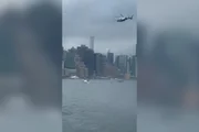 O pouso forçado de um hidroavião em NY causou a queda de uma estrutura da asa