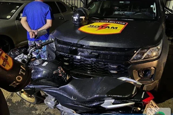 imagem colorida suspeito preso apos tentar matar rival
