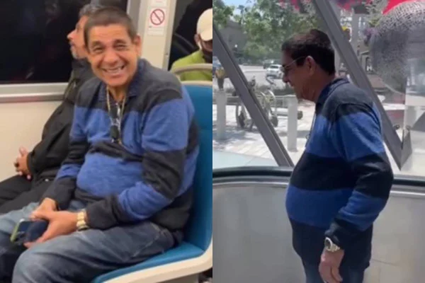 Zeca Pagodinho anda de metrô pela 1ª vez e confessa: “Sonho realizado”