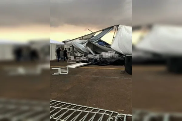 Vento derruba estrutura onde Bolsonaro falaria em Maringá
