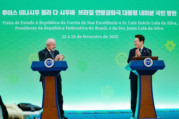 Lula e o presidente da Coreia do Sul, Lee Jae-myung