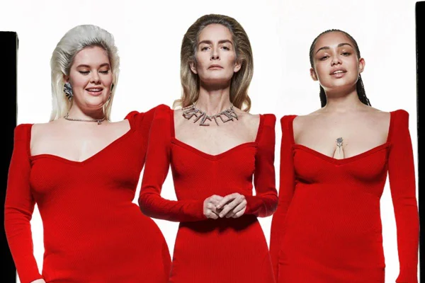 Vestidos vermelhos da coleção de estreia da AZ Factory