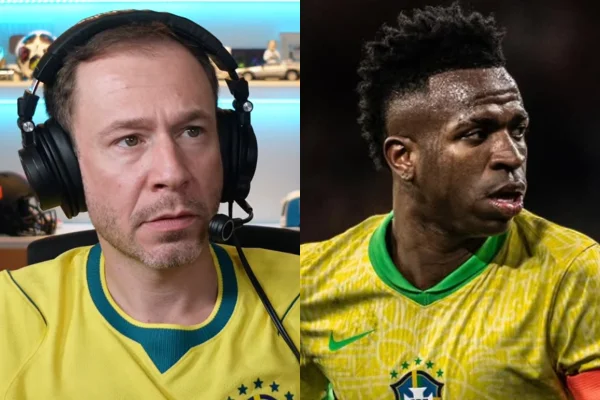 Tiago Leifert não perdoa e detona Vini Jr. após derrota da Seleção