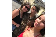Juliana, Christian e a irmã mais nova, Izadora