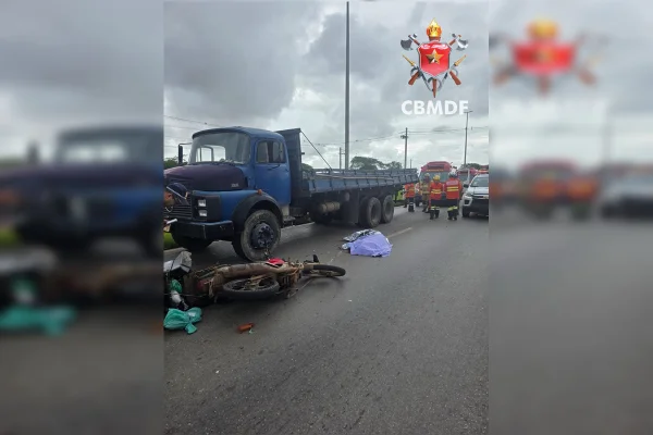 Motociclista morre após bater em caminhão parado na BR-070