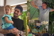 José Leonardo, Zé Felipe e Leonardo no aniversário do sertanejo