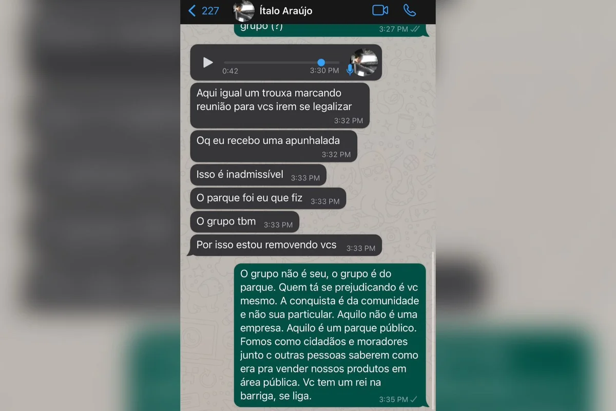 Homem é denunciado por fazer cobrança ilícita para uso de parque público no Sudoeste - imagem 2 Homem é denunciado por fazer cobrança ilícita para uso de parque público no Sudoeste - imagem 2