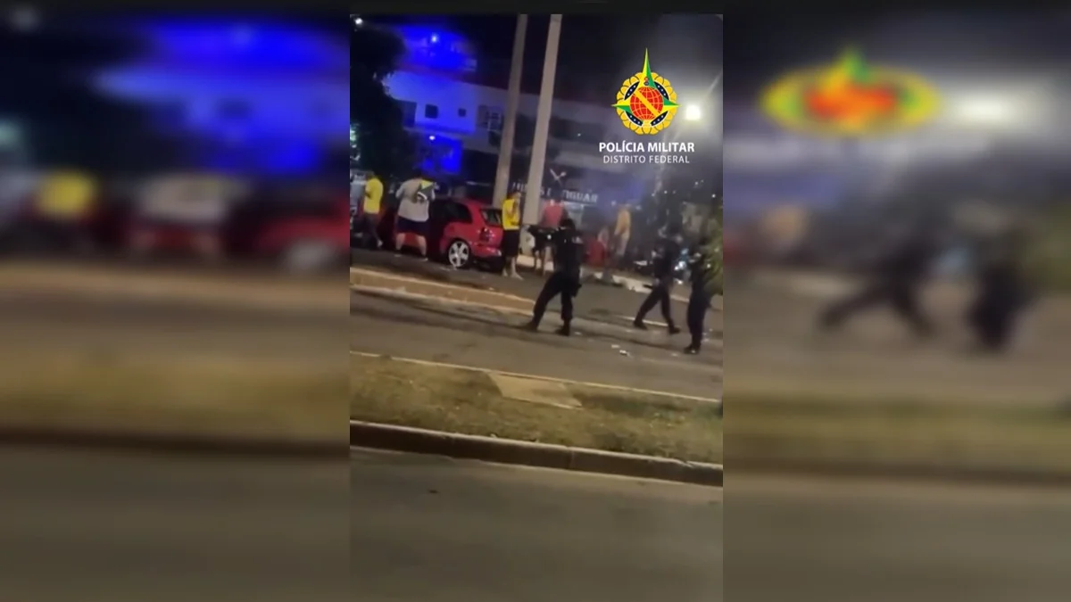 Festa pós-eleição no DF tem spray, balas de borracha e bebidas arremessadas