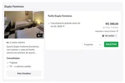 As diárias variam, conforme o cômodo escolhido, entre R$ 195 e R$ 875