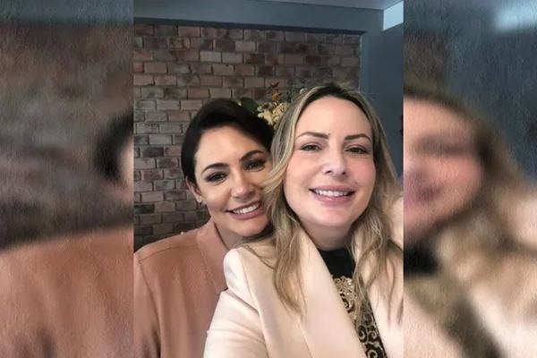 Michelle Bolsonaro e mulher de Guilherme de Pádua