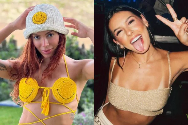 Montagem colorida de Anitta e Ana Castela - Metrópoles