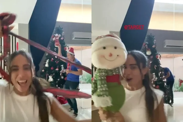 Ao som de Mariah Carey, Anitta monta árvore de Natal com mãe e David Brazil