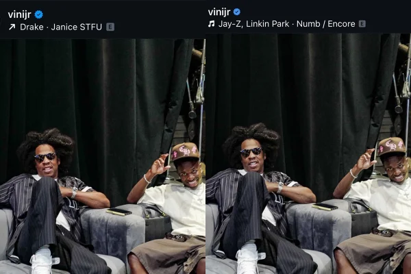 Vini Jr. comete gafe ao usar música de Drake em foto com Jay-Z - destaque galeria Vini Jr. comete gafe ao usar música de Drake em foto com Jay-Z - destaque galeria