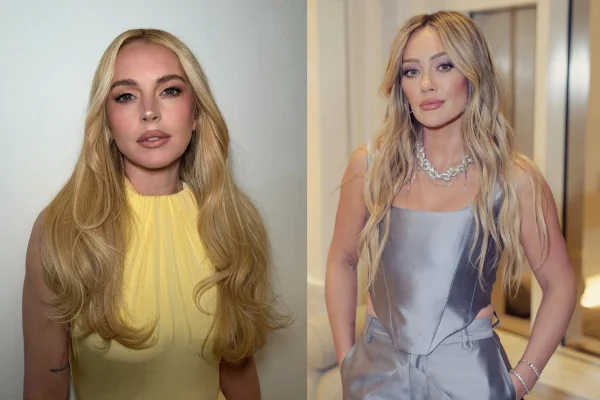 Na foto, selfies das atrizes Lindsay Lohan e Hillary Duff - Metrópoles