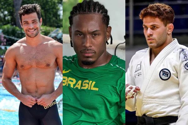 Montagem com três fotos. Em cada imagem, há um homem - Metrópoles