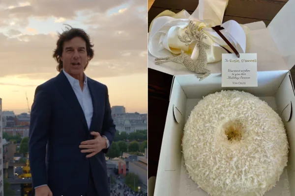 Foto de Tom Cruise e bolo de coco - Metrópoles