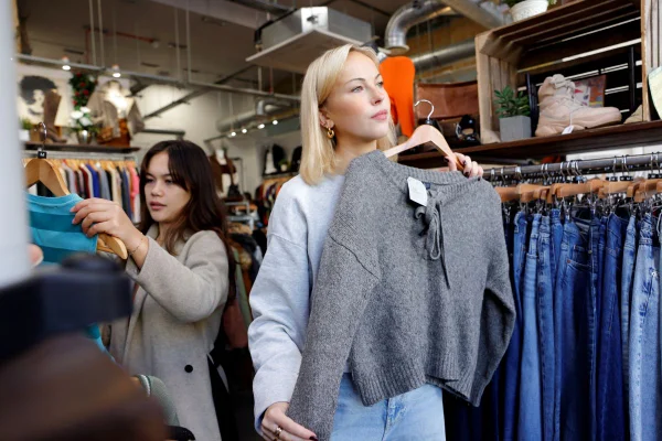 Jovens comprando roupas - Metrópoles