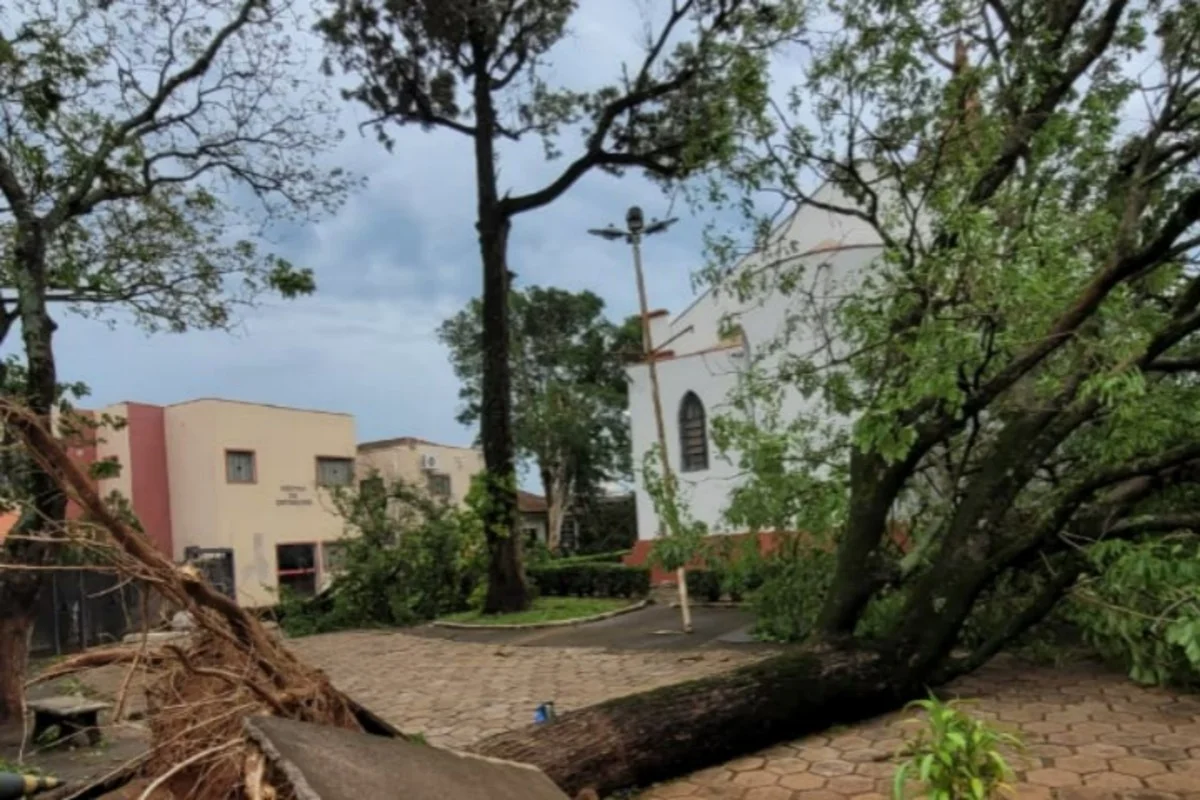 Ventania destrói casas e derruba árvores no interior de São Paulo