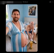 Montagens com Lionel Messi e Gianni Infantino, presidente da Fifa Montagens com Lionel Messi e Gianni Infantino, presidente da Fifa